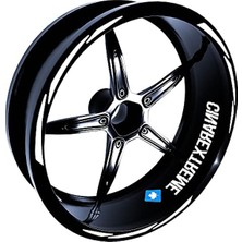 3 Parça Süt Beyaz Jant Şeridi Sticker Tasarım Seti