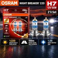 Volkswagen Polo H7 Uyumlu Osram Night Breaker 220 H7 12V 55W Far Ampulü 2'li