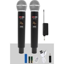 Lastvoice SXC-1099E Şarjlı Çiftli El Telsiz Kablosuz Mikrofon Uhf