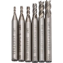 Ertürk Store Cnc Karbür End Mill Hss Karbür 2 Mm-6 mm Çap Freze Kesici 6 Adet