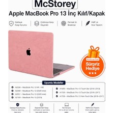 Ertürk Store Kılıf, MacBook Pro 13 Inç A2338 M1 M2 Uyumlu Kumaş Kaplama Sert Koruyucu Hard Case A1706 A1708 A1989 A2159 A2251 A2289PEMBE