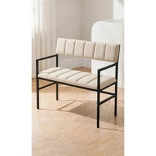 Valu Home 2 Kişilik Bench - Mutfak Balkon Bahçe Için Metal Ayaklı Çok Amaçlı Oturma Bankı
