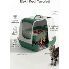 Flex Elekli Kedi Tuvaleti, 50X37,5X40 Cm, Xl Boy, Kum Küreği Hediyeli