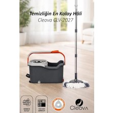 Cleanmate S2 Pedallı Mop Temizlik Seti Tekerlekli Kova Çıkarılabilir Çelik Sepet