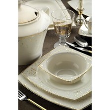 Ertürk Store 10372 Bone Mare Porselen Yemek Takımı, 68 Parça, 12 Kişilik