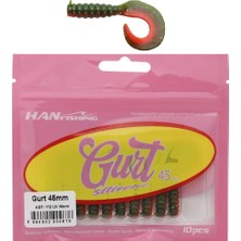 Han Fishing Hanfish Gurt 45 4.5cm Lrf Silikon Yem 10 Adet AGT112 Uv Worm