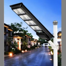 Solar Güneş Enerjili Dış Mekan Sokak Lambası - Bahçe Aydınlatması, Hareket Sensörlü Projektör, IP65 Su Geçirmez Avlu ve Otopark Aydınlatma Armatürü (Orta)          [enerji Sınıfı A]