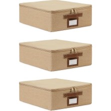 Ocean Home Textile 3'lü Küçük Boy Jüt Destekli Hurç Set 31 x 38 x 12 cm
