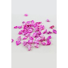 Şeker Pembe Renginde Yamuk Doğal Taş Boncuk 15-25 mm Boyutlarında (25 Gram Yaklaşık 35 Adet)