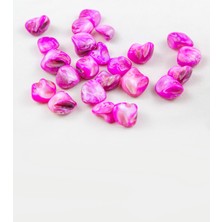 13X15 mm Yamuk Model Pembe Doğal Taş Boncuk Takı, Aksesuar Malzeme (20 Adet)