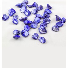 13X15 mm Yamuk Model Lacivert Doğal Taş Boncuk Takı, Aksesuar Malzeme (20 Adet)