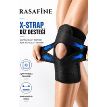 Rasafine Patella Açıklıklı Sporcu Dizliği Ayarlanabilir Cırt Bantlı Yan Yaylı Diz Bandı