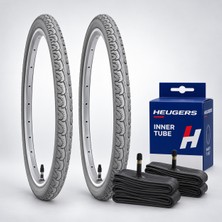 Heugers 24X1 3/8 (37-540) Tekerlekli Sandalye Iç ve Dış Lastik Takımı (Sağ-Sol 2\'li Set)