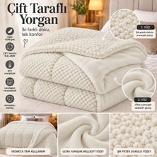 Dolce Mariee Çift Kişilik | Çift Taraflı Welsoft Yorgan – Ultra Yumuşak, Sıcak Tutan Yorgan 200X220cm - Krem
