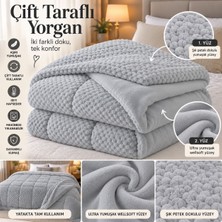 Dolce Mariee Çift Kişilik | Çift Taraflı Welsoft Yorgan – Ultra Yumuşak, Sıcak Tutan Yorgan 200X220cm - Açık Gri