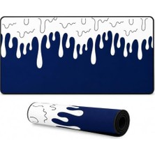 Ertürk Store Zen Xxl Mouse Pad 90X40 Cm, Büyük Masa Matı, 3 mm Dikişli Kenar, Kaymaz Kauçuk Taban, Gaming Mousepad – Navy Drip