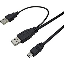 Ertürk Store Mini 5 Pin USB Y Kablosu, HDD ve Kamera Bağlantısı, 4529