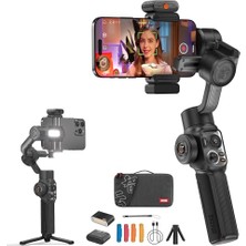 Ertürk Store Smooth-5s Aı Pro, 3 Eksenli Akıllı Telefon Gimbali; Tripodlu, Vlog, Youtube ve Tiktok Için