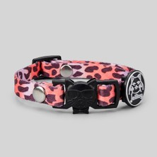 Ertürk Store Leopar Desenli Charmlı Kedi Boyun Tasması (Safety Click)