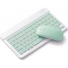 Ertürk Store Bluetooth Özellikli Şarjlı Klavye ve Pilli Mouse Seti Kablosuz Bağlantılı Kompakt Tasarım Günlük Ofis Ev Çalışma ve Bilgisayar Kullanımı Için Klavye Mouse Seti 25 cm x 15 cm