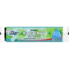Muhtelif StarPlus Çöp Poşeti Standart Battal Boy Mavi Ebat 75X90 140Gr Kod: 3000043 4062 3499