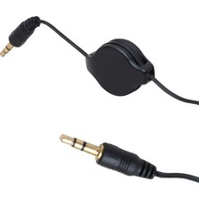  - Powermaster 31413 70 cm Makaralı 3.5 mm Stereo Erkek/erkek Kablo 2 Taraftan Makaralı Kaliteli, Uzun Ömürlü Kullanım