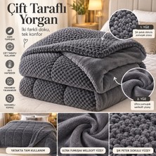 Dolce Mariee Çift Kişilik | Çift Taraflı Welsoft Yorgan – Ultra Yumuşak, Sıcak Tutan Yorgan 200X220cm - Antrasit