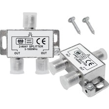 Lunatic 1848 2 Li Uydu Splitter Kablo Tv Rg6 Anten Çoklayıcı Dağıtıcı 3D Hd Sd Yayınları Destekler 1080P Destekli Yüksek Kalite Saf Bakır Iç Malzemeden Üretilmiştir Parazitleri Önleyici Özellik