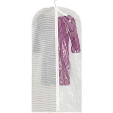 Orret Home Pencereli Elbise Kılıfı Gri Çizgili | Takım Elbise Kılıfı, Elbise Organizeri, Toz Geçirmez Elbise Koruma Torbası, Dolap ve Seyahat Uyumlu (62X100 Cm)