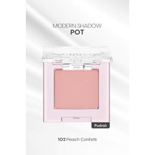 Ertürk Store Modern Shadow Pot 102 Peach Confetti – Mat Pudra Dokulu Tekli Göz Farı
