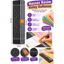 ArtMaster Siyah A4 Kağıt Kesme Makinesi Kağıt Kesici Trimmer Hassas Kesim Giyotin Mat Kesici Fotoğraf Etiket Karton Profesyonel