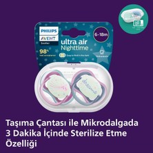 Philips-Avent Ultra Air Gece Emziği 6-18 Ay 2'li Kız SCF376/14, Standart