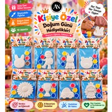Arnur Company Kişiye Özel Doğum Günü Hediyeliği 10'lu Set | Isimli Etiketli Seçilebilir 64 Figür | Boyanabilir Taş Figür Boyama Seti | Çocuk Doğum Günü Hatırası