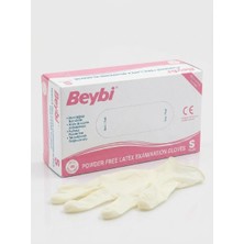 Beybi Pudrasız Lateks Muayene Eldiveni S Beden 100'LÜ Paket