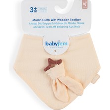 Babyjem Silikon Diş Kaşıyıcılı Müslin Önlük 736 Somon