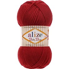 Ertürk Store Alize Baby Best El Örgü Ipliği 100 G 106 Koyu Kırmızı