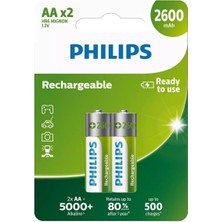 Philips Çok Aşamalı Life Nimh Pil Aa Mignon 2600 Mah 2'li Paket