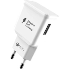 Cepsuar 18W USB Hızlı Şarj Adaptörü Qc 3.0 – Telefon Şarj Aleti - Akıllı Hızlı Şarj Beyaz