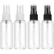 Phomanttonary 4 x 100 ml Sprey Şişesi, Küçük, Şeffaf Sprey Şişesi, Boş, Plastik Parfüm Spreyi, Boş Taşınabilir Seyahat Şişesi Seti