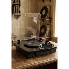 Tr MTX-356 Nostaljik Pikap Plak Çalar, Şarjlı, Bluetooth, Aux, 3 Devir, Siyah