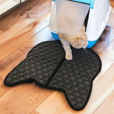 Byens Kedi Kumu Paspası Kedi Tuvalet Önü Paspası Elekli Paspas Tuvaleti Mama Kum Halısı Yıkanabilir (50X50)