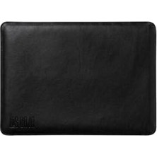 Ertürk Store Minimalist 13 Inç Laptop Kılıfı, Vegan Deri, Su Itici Özellikli, Bilgisayar Notebook Laptop Çantası (Siyah, 13 Inç)