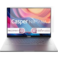 Ertürk Store Casper Nirvana S100 16 Inç Mat Ekran Koruyucu, 9h Temperli Nano Cam, Parmak Izi ve Yansıma Önleyici, 16:10
