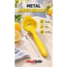 Bymyhand Döküm Sarı Limon Sıkacağı Narenciye Sıkacağı(Büyük Boy)