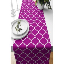Pelangi Mor Geometrik Desenli Leke Tutmaz Kumaş Salon Mutfak Masa Değişik Ranır Modelleri Runner, Mor 40 x 140, 6776673409401405