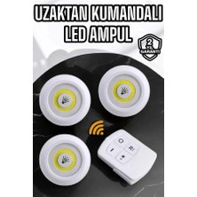 Uzaktan Kumandalı LED Ampul Seti 3'lü Pilli Kablosuz