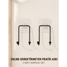 Maison Luré 2 Adet Çok Amaçlı Yapışkanlı Askı Ev Mutfak Banyo Düzenleyici Banyo Askısı