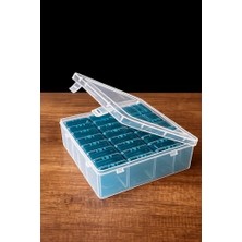 Ertürk Store Kutu; P-Serisi PS24Y 24'lü Şeffaf Yeşil Modüler Organizer Şeffaf 22.5X20.5X7 cm | Bpa Içermez, Fda Onaylı, Gıda Temasına Uygun, 10.000 Açma-Kapama, Çok Amaçlı Kullanım