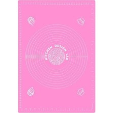 Ertürk Store Pembe 1 Sınıf Kaliteli Silikon Hamur Açma Matı Büyük Boy 45 cm x 65
