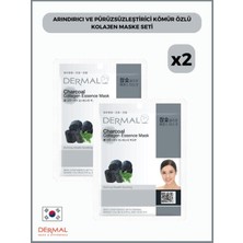 Dermal Arındırıcı ve Pürüzsüzleştirici Kömür Özlü Kolajen Maske Seti 2 Adet